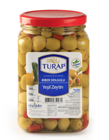 8.No L Domat Biberli Yeşil Zeytin